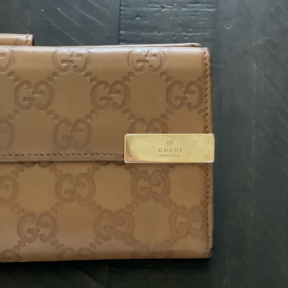 EUC GUCCI BROWN LONG WALLET W 47' CHAIN - Picture 3 of 14